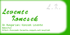 levente koncsek business card